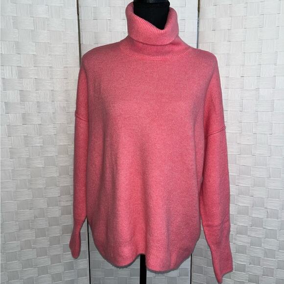 Vince Camuto Women's Turtleneck Sweater Size Small Hot Pink Soft Barbie Spring - Picture 8 of 11